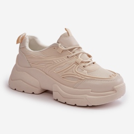 Zapatillas Deportivas de Mujer con Suela Gruesa, Beige Claro Lerista 3