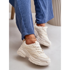 Zapatillas Deportivas de Mujer con Suela Gruesa, Beige Claro Lerista 8