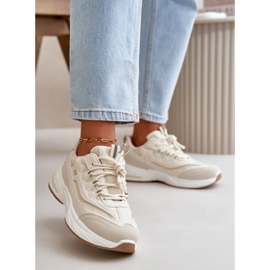 Zapatos Deportivos Zapatillas De Piel Ecológica Beige Verilisse 3