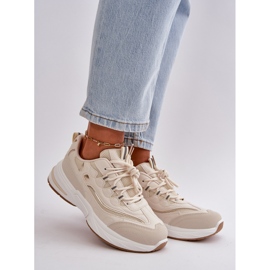 Zapatos Deportivos Zapatillas De Piel Ecológica Beige Verilisse 2