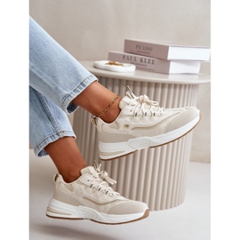 Zapatos Deportivos Zapatillas De Piel Ecológica Beige Verilisse 8