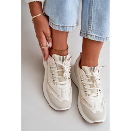 Zapatos Deportivos Zapatillas De Piel Ecológica Beige Verilisse 1