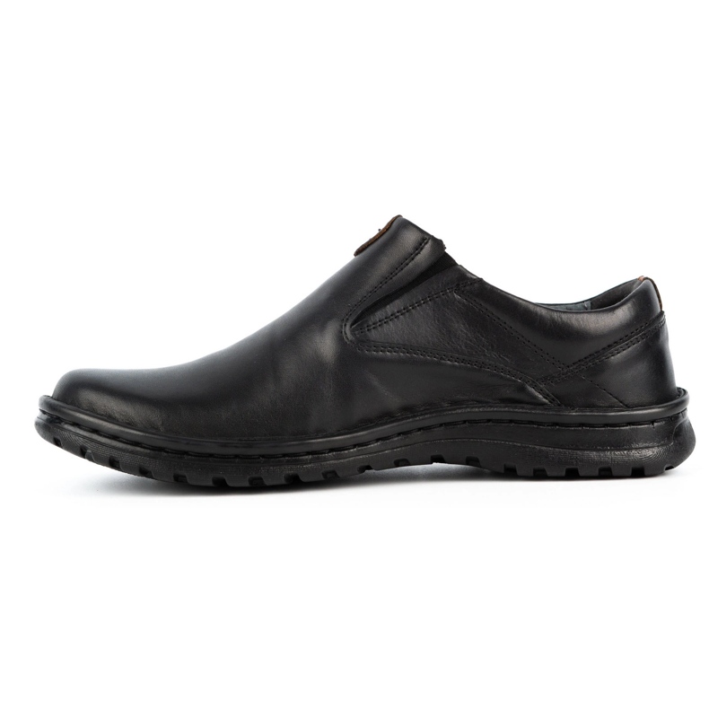 Kampol Zapato slip-on de piel para hombre 12KAM negro 1