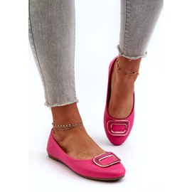 Day-Vine Bailarinas Fucsia De Piel Ecológica Con Adorno rosa 1