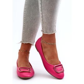 Day-Vine Bailarinas Fucsia De Piel Ecológica Con Adorno rosado 2