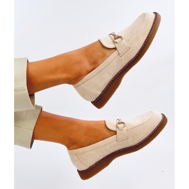 Mocasines mujer States en ante beige 4