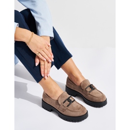 Mocasines mujer ante beige 1