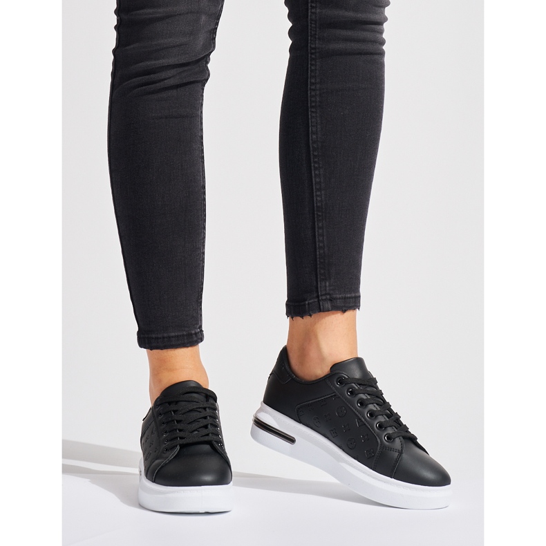 Deportivas plataforma negras negro 1