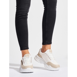 Zapatillas de mujer color crema beige 2