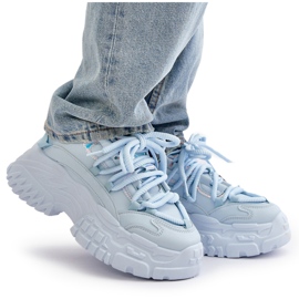 Zapatillas De Mujer Azules Con Suela Maciza Nevela 9