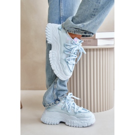 Zapatillas De Mujer Azules Con Suela Maciza Nevela 6