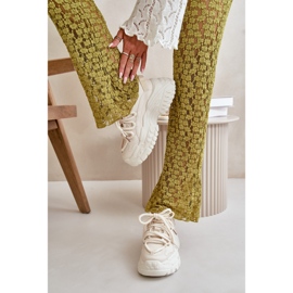Zapatillas de Mujer Beige Claro con Suela Gruesa Nevela 9
