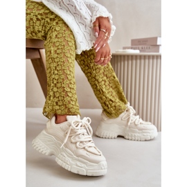 Zapatillas de Mujer Beige Claro con Suela Gruesa Nevela 12