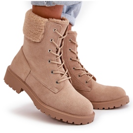 Botas de trabajo aislantes para mujer con cremallera Beige Mivael 12