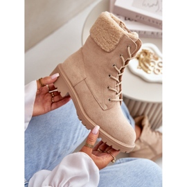 Botas de trabajo aislantes para mujer con cremallera Beige Mivael 10
