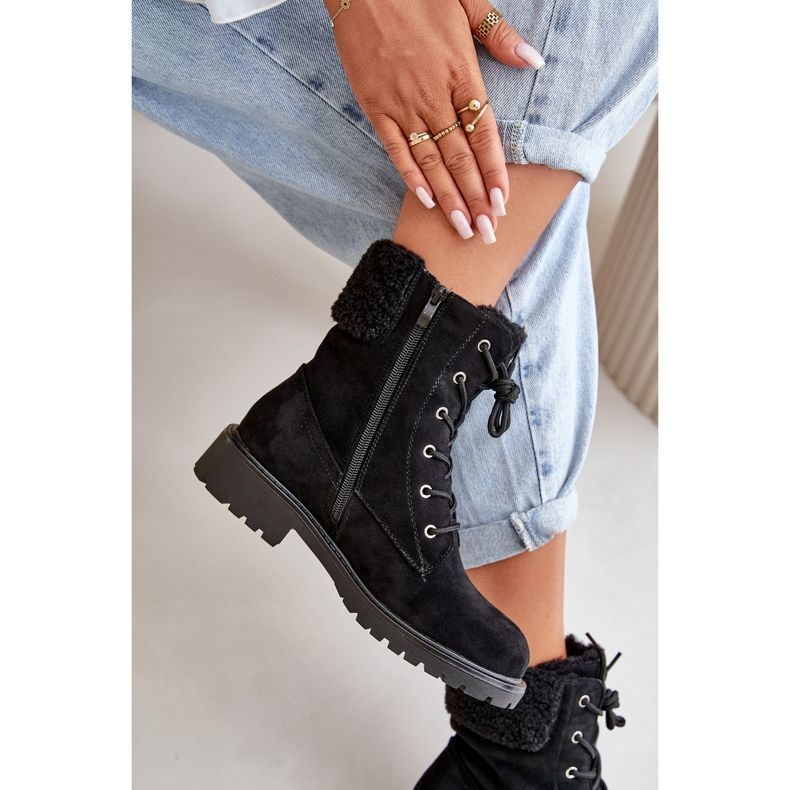 Botas de trabajo aislantes para mujer con cremallera negro Mivael 2