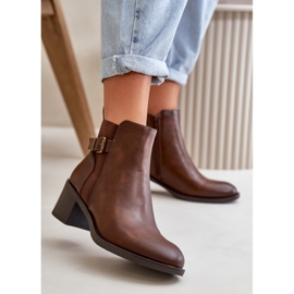 Botas Aislantes De Mujer Con Tacón Alto Y Hebilla, Marrón Nevillira 2
