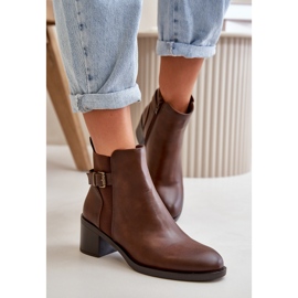 Botas Aislantes De Mujer Con Tacón Alto Y Hebilla, Marrón Nevillira 3