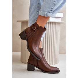 Botas Aislantes De Mujer Con Tacón Alto Y Hebilla, Marrón Nevillira 6