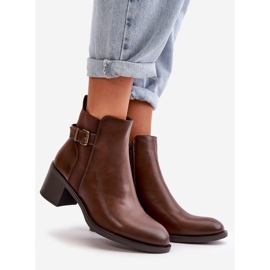 Botas Aislantes De Mujer Con Tacón Alto Y Hebilla, Marrón Nevillira 1