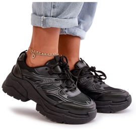 Zapatillas Deportivas de Mujer con Suela Gruesa Negras Lerista Sports Shoes negro 9