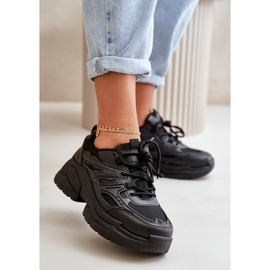 Zapatillas Deportivas de Mujer con Suela Gruesa Negras Lerista Sports Shoes negro 2
