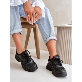 Zapatillas Deportivas de Mujer con Suela Gruesa Negras Lerista Sports Shoes negro 7