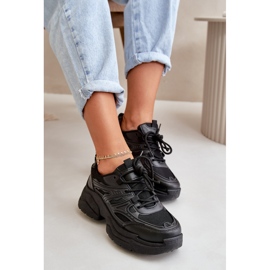 Zapatillas Deportivas de Mujer con Suela Gruesa Negras Lerista Sports Shoes negro 8