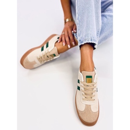Zapatillas de mujer Essa BEIGE/VERDE 4