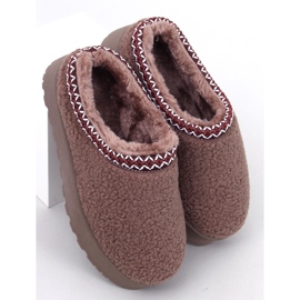 Botas de nieve cortas con Cordero Caqui marrón 2
