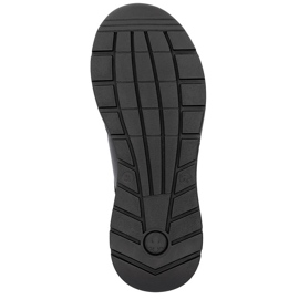 Zapatos slip-on de hombre cómodos de piel negros Rieker 39653-00 6