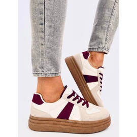 Zapatillas Melba Vino mujer beige 4
