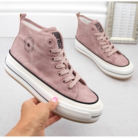 Zapatillas altas de mujer ligeramente aislantes rosa Big Star OO274068 1