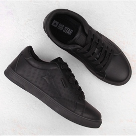Calzado deportivo para hombre fabricado en piel ecológica, negro Big Star OO174021 3