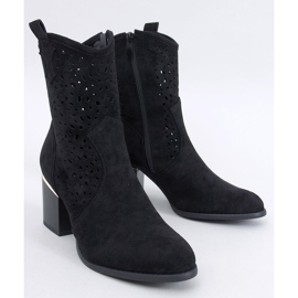 Antares Botas cowboy de ante calado negro 3