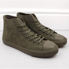 Zapatillas altas de hombre con aislamiento caqui Big Star OO174250 verde 3