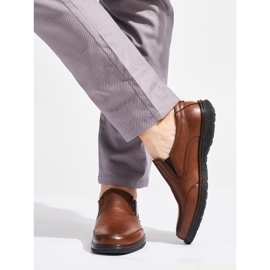 Zapatos sin cordones marrones para hombre. marrón 3