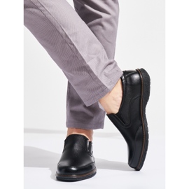 Zapatos sin cordones negros para hombre. 3