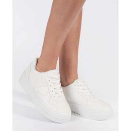Deportivas plataforma mujer blancas blanco 1