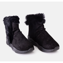 Zapatillas aislantes negras con cuñas Lara negro 1