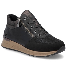 Zapatillas de mujer con aislamiento negro Rieker N1407-00 6
