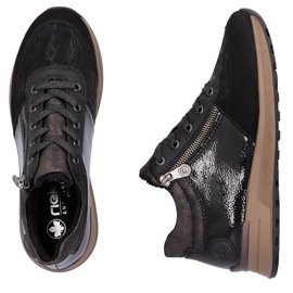 Zapatillas de mujer con aislamiento negro Rieker N1407-00 12