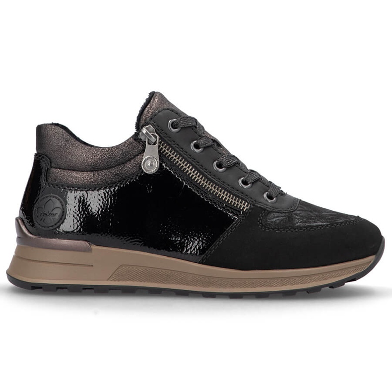 Zapatillas de mujer con aislamiento negro Rieker N1407-00 1