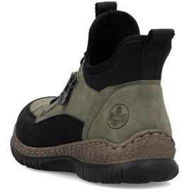 Zapatos cómodos de mujer, zapatillas verdes Rieker N32G3-54 7