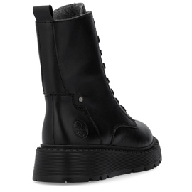 Botas de mujer de piel con aislamiento Rieker negro 70401-00 8
