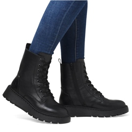 Botas de mujer de piel con aislamiento Rieker negro 70401-00 14