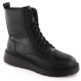 Botas de mujer de piel con aislamiento Rieker negro 70401-00 1