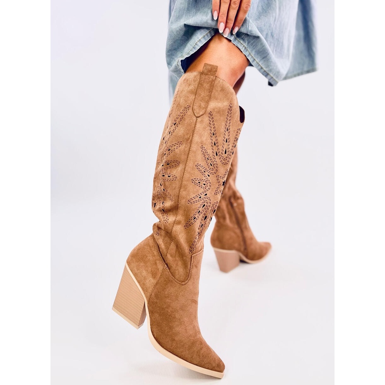 Botas cowboy caladas Taylor Camel marrón 1 Botas cowboy caladas Taylor Camel marrón 1