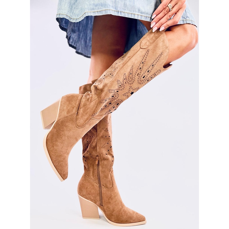 Botas cowboy caladas Taylor Camel marrón 2 Botas cowboy caladas Taylor Camel marrón 2