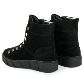 Betler Botas con cordones en la plataforma negro 3
